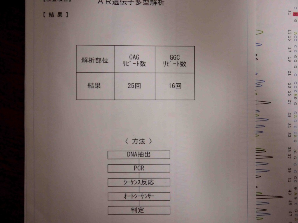 ヘアメディカル遺伝子検査結果